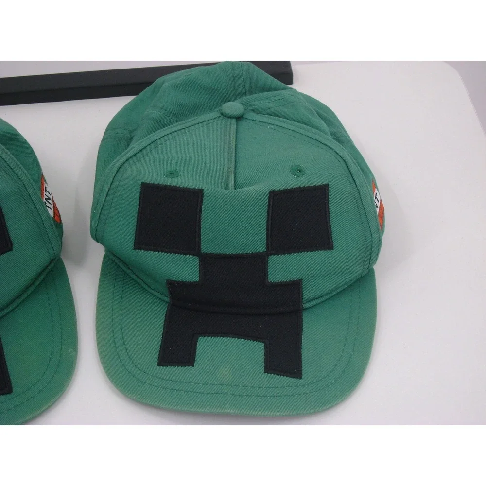 Jinx Minecraft Creeper Snapback Hat‎ Lot of 2 Green Jinx TNT Boys Adjustable